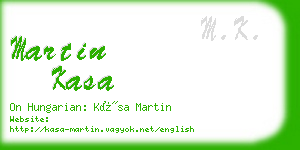 martin kasa business card